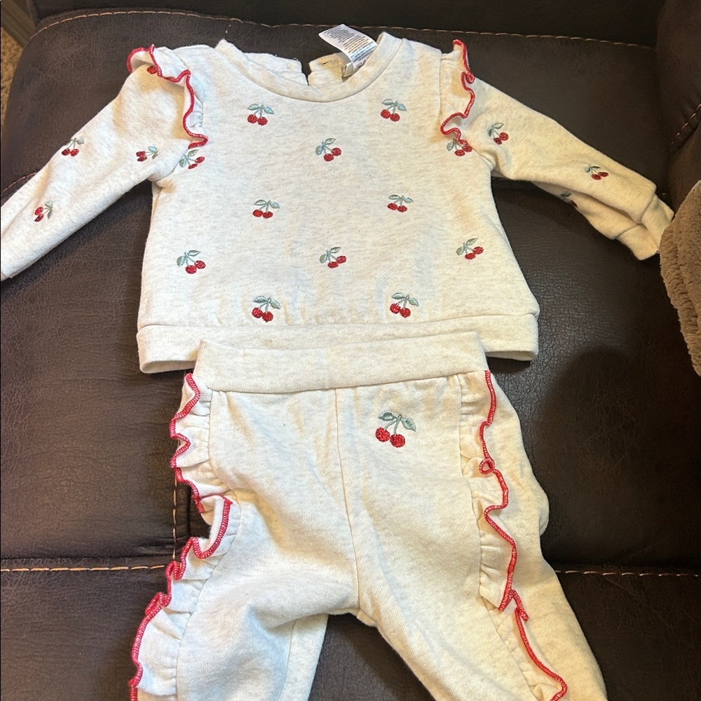 Cherry Print Baby Matching Set